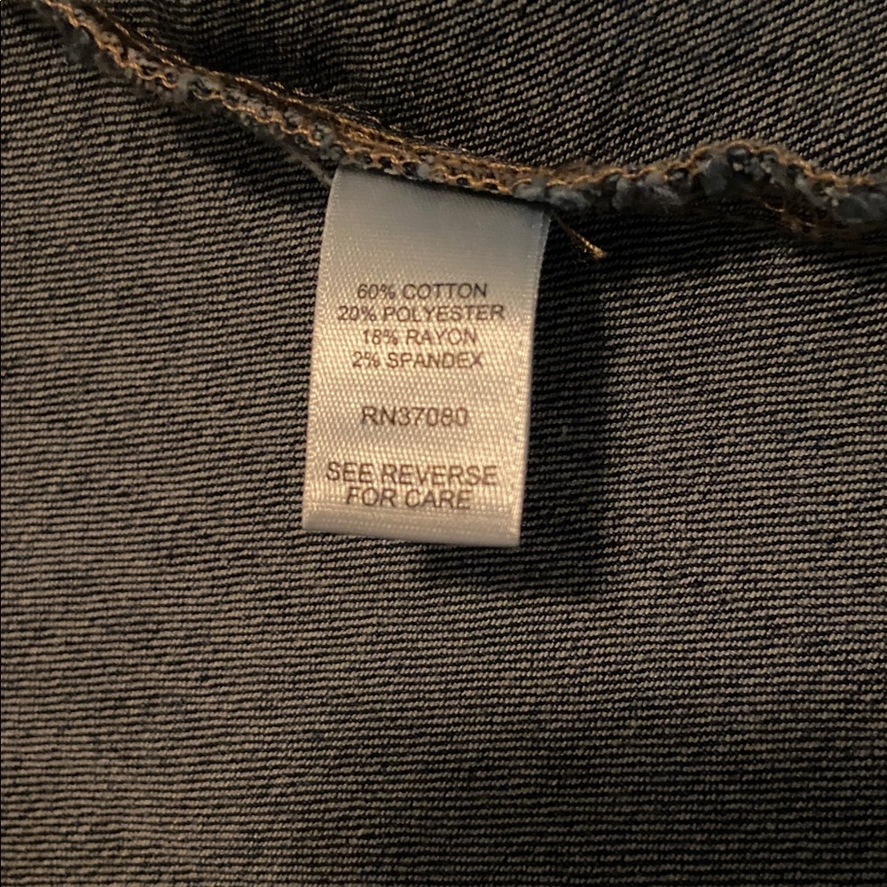 J/M Sportswear by Cato Dark Wash Open Front Denim Jacket Blazer M New - Picture 4 of 11